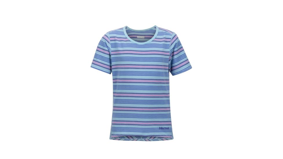 Marmot Girls Gracie Short Sleeve T-Shirt, Sky High, Extra Small 59350-3663-XS