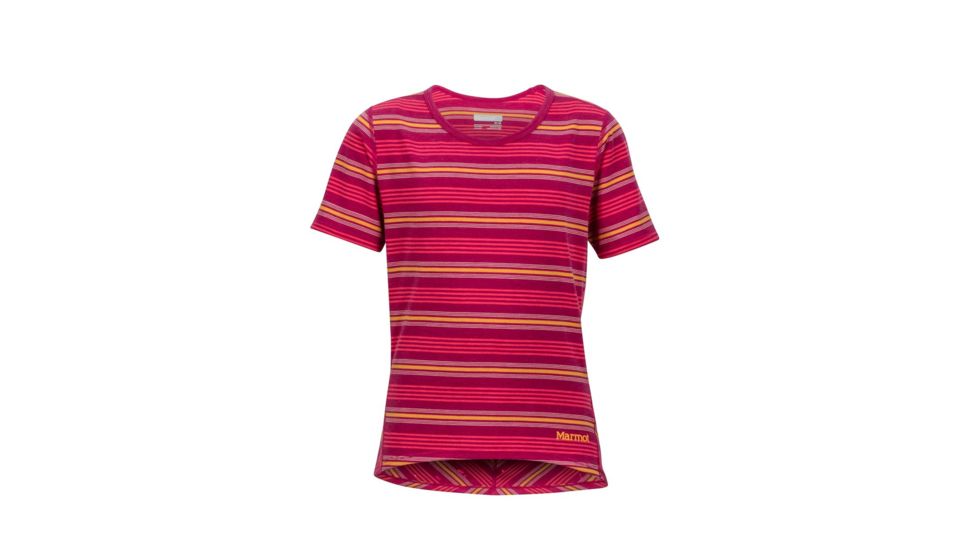 Marmot Girls Gracie Short Sleeve T-Shirt, Sangria, M 59350-6119-M