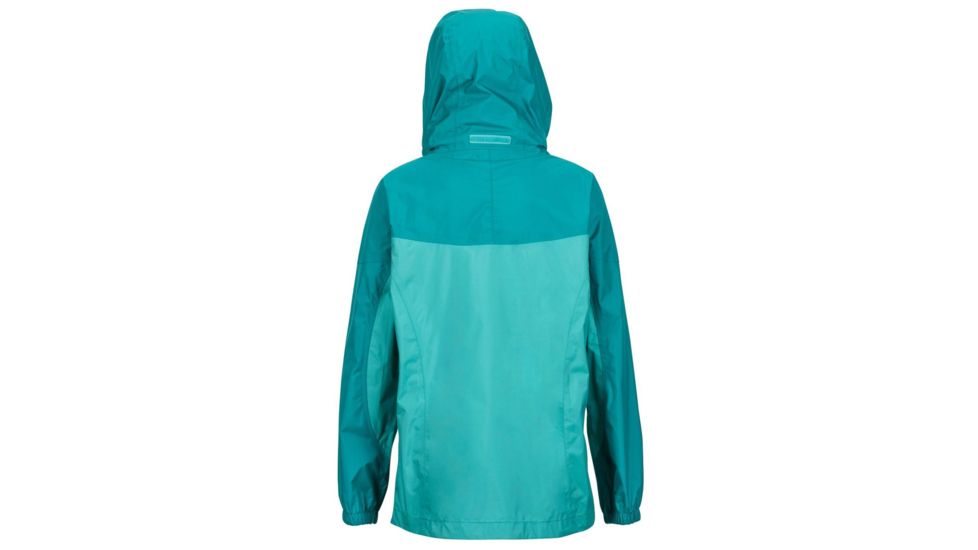 Marmot Girls Precip Jacket, Teal Tide/Malachite, L 55680-3662-L