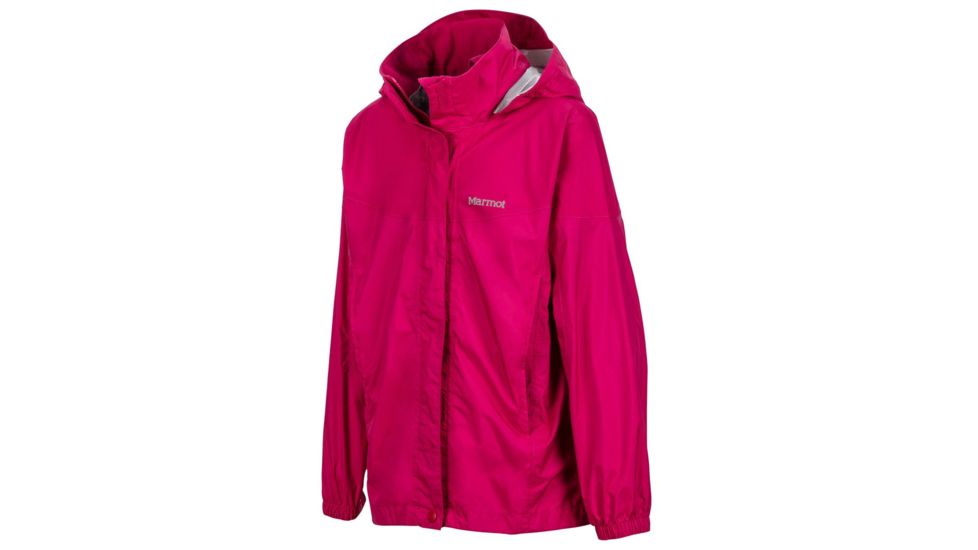 Marmot Girls Precip Jacket, Sangria, Small 55680-6119-S