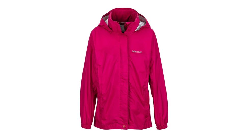 Marmot Girls Precip Jacket, Sangria, Small 55680-6119-S