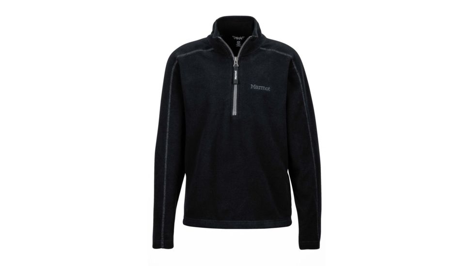 Marmot Girls Rocklin 1/2 Zip Fleece Jacket, Black, Extra Large 89020-001-XL