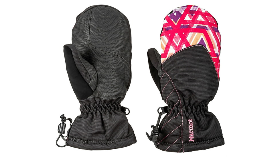 Marmot Glade Mitts - Girl's-Pink Lotus Geo-Medium