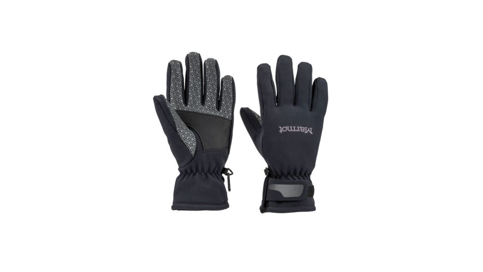 Marmot Glide Softshell Glove - Womens, Black, Small, 14870-001-S