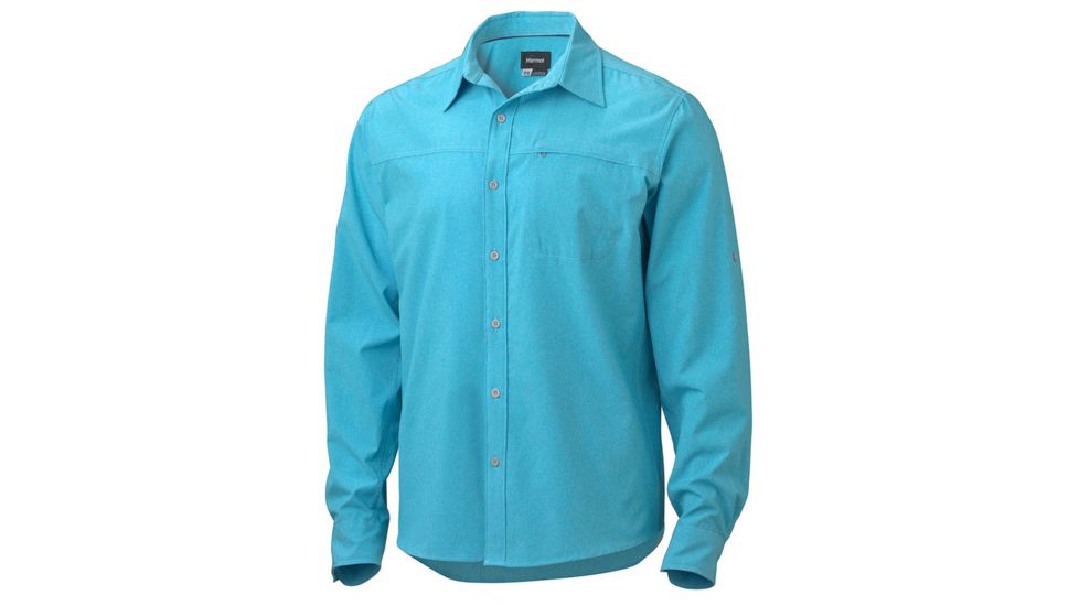 Marmot Goat Peak Long Sleeve Shirt - Men's-Crystal Blue-Small