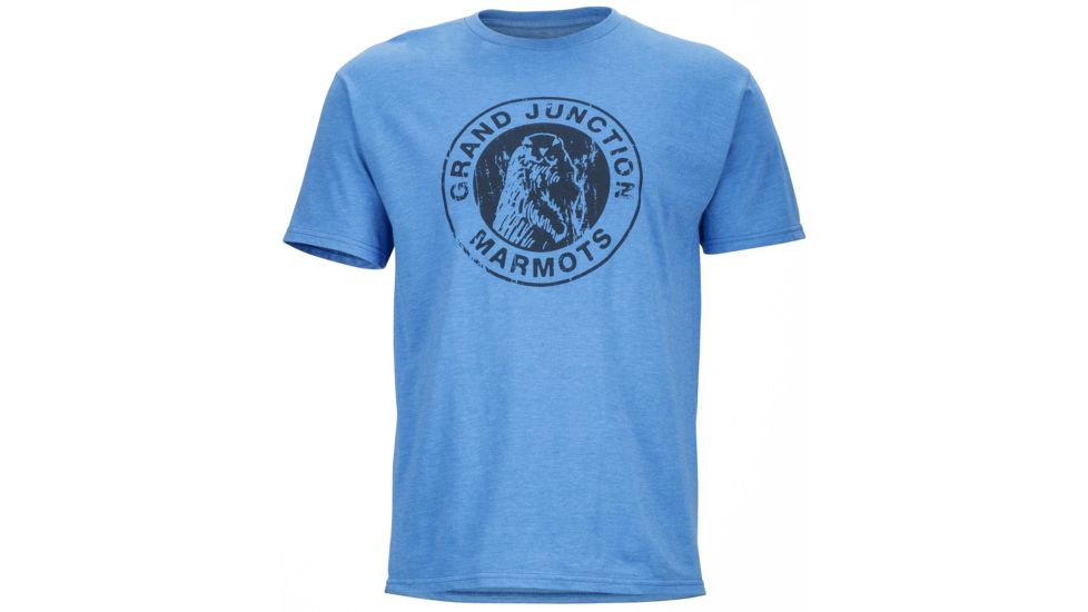 Marmot Grand Junction Short Sleeve Tee - Men's-Royal Heather-Medium