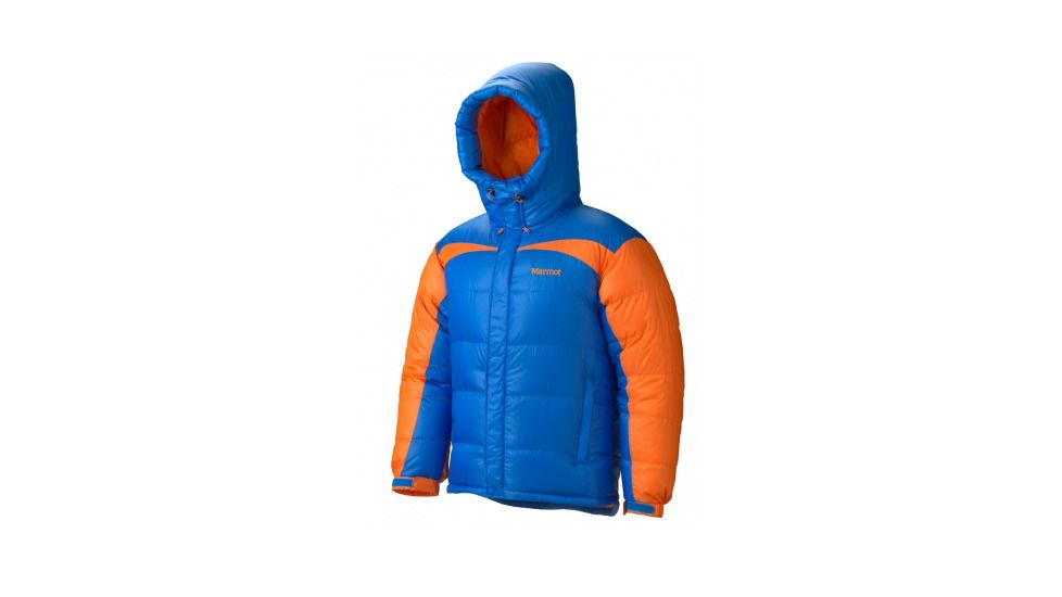 Greenland Baffled Jacket - Men's-Medium-Cobalt Blue/Orange Spice