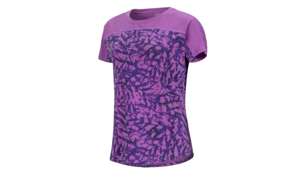 Marmot Greer Short Sleeve T-Shirt - Womens, Bright Violet Tangle, L 48240-8875-L