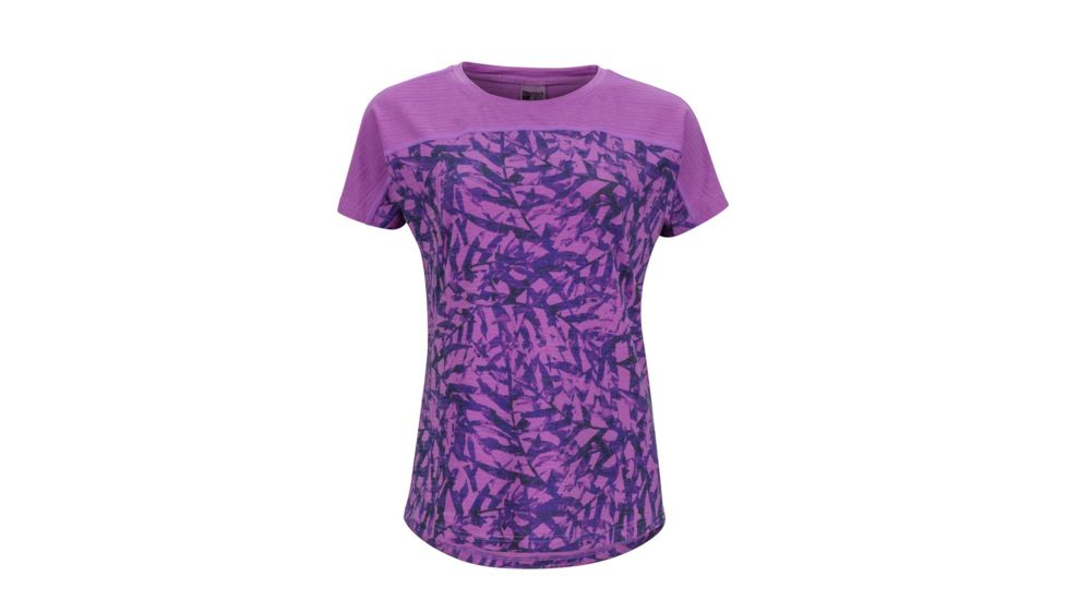 Marmot Greer Short Sleeve T-Shirt - Womens, Bright Violet Tangle, L 48240-8875-L