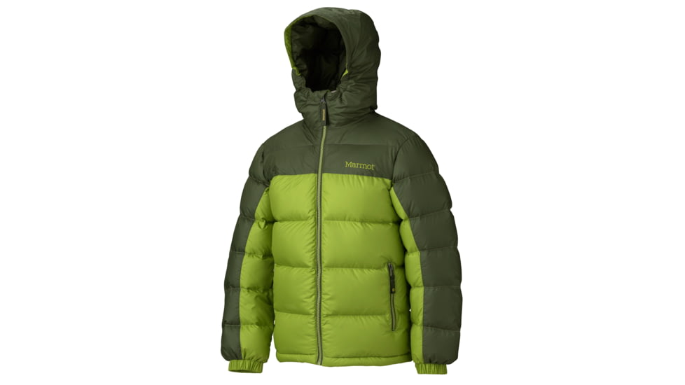 Marmot Guides Down Hoody - Boy's-Green Lichen/Greenland-Large