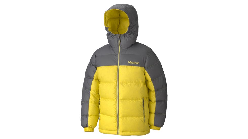 Marmot Guides Down Hoody - Boy's-Medium-Bright Grass/Deep Forest