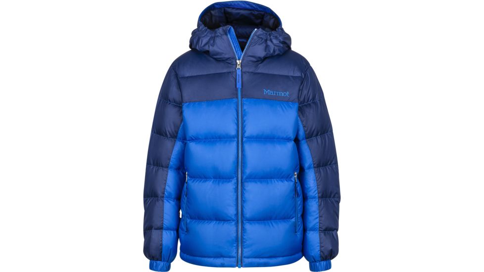 Marmot Guides Down Hoody - Boy's-True Blue/Arctic Navy-Medium