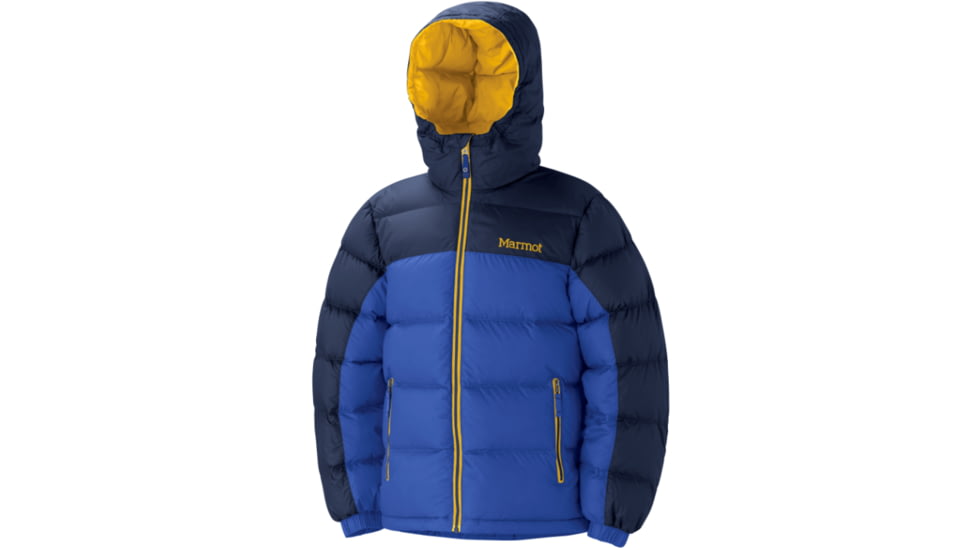 Marmot Guides Down Hoody - Boy's-X-Large-Surf/ Peacoat