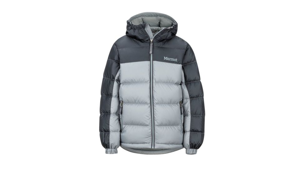 Marmot Guides Down Hoody - Kid's, Grey Storm/Dark Steel, Small, 73700-1819-S
