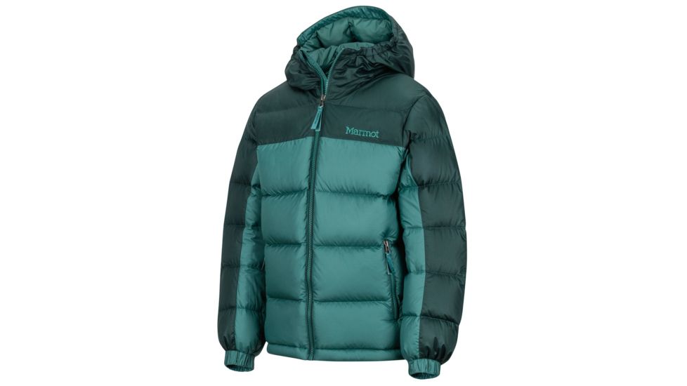 Marmot Guides Down Hoody - Boys, Mallard Green/Dark Spruce, L, 73700-4903-L