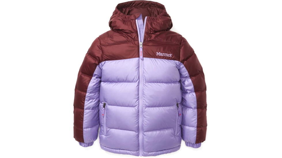 Marmot Guides Down Hoody - Kids, Paisley Purple/Port Royal, Extra Large, 73700-20704-XL