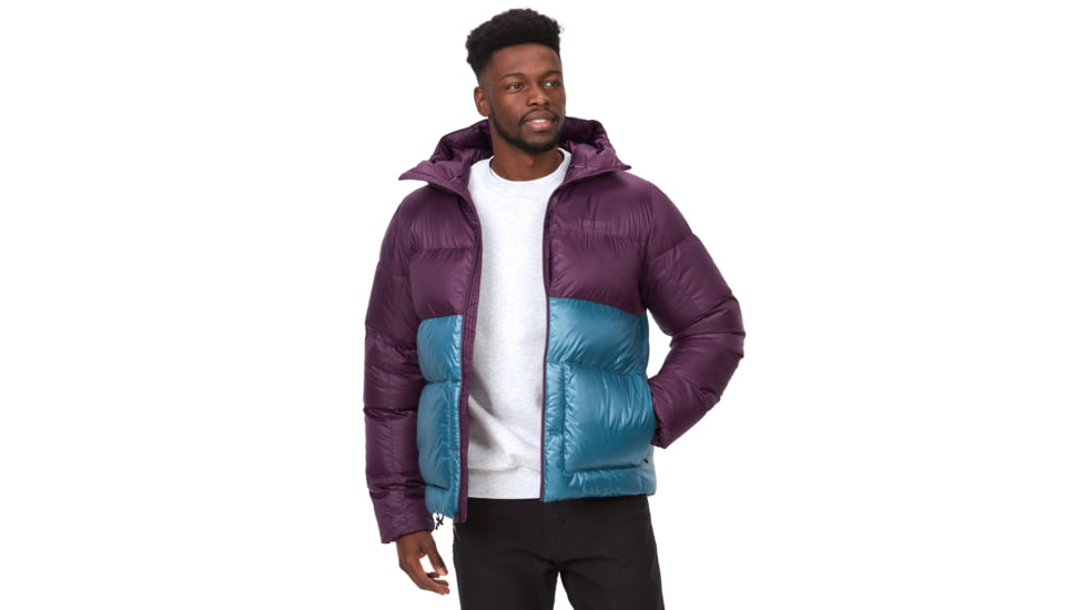 Marmot Guides Down Hoody - Men's, Purple Fig/Moon River, 2XL, M14553-22477-XXL