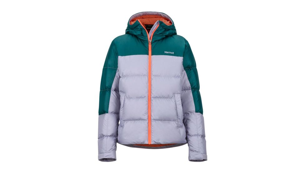 Marmot Guides Down Hoody - Women's, Lavender Aura/Deep Teal, Small, 79300-7351-S