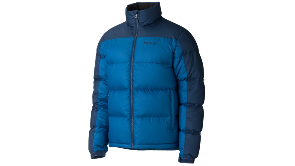 Marmot Guides Down Sweater - Men's-Medium-Blue Sapphire/Dark Ink