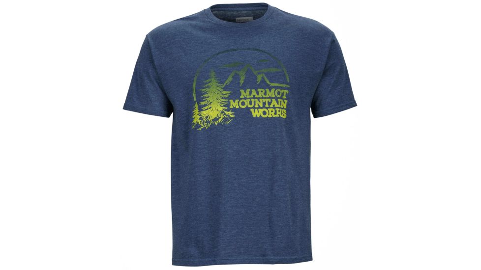 Marmot Halation Tee Short Sleeve - Men's -Navy Heather-X-Large