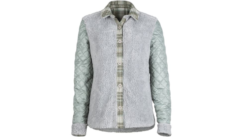 Marmot Hayden Reversible Long Sleeve Shirt - Women's-Beetle Green/Grey Storm-X-Small