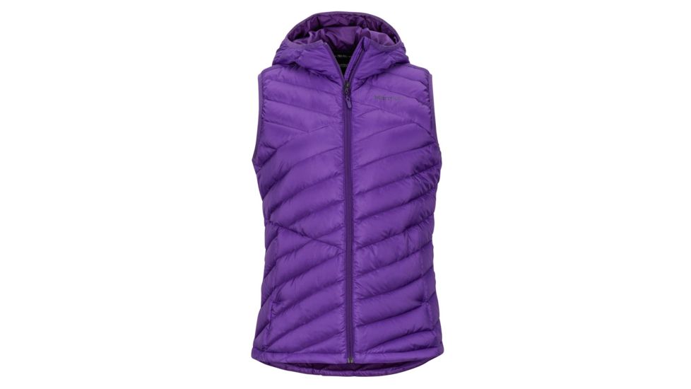 Marmot Highlander Hoody Vest - Womens, Acai, Large, 79380-7298-L