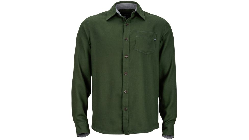Marmot Hobson Flannel Long Sleeve - Men's-Winter Pine Heather-Large