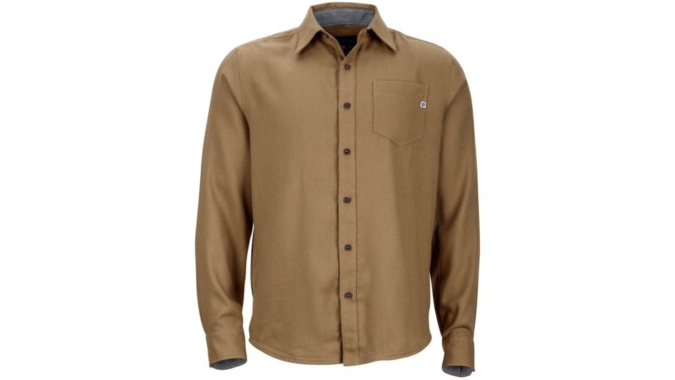 Marmot Hobson Flannel Long Sleeve Shirt - Men's-Desert Khaki Heather-X-Large