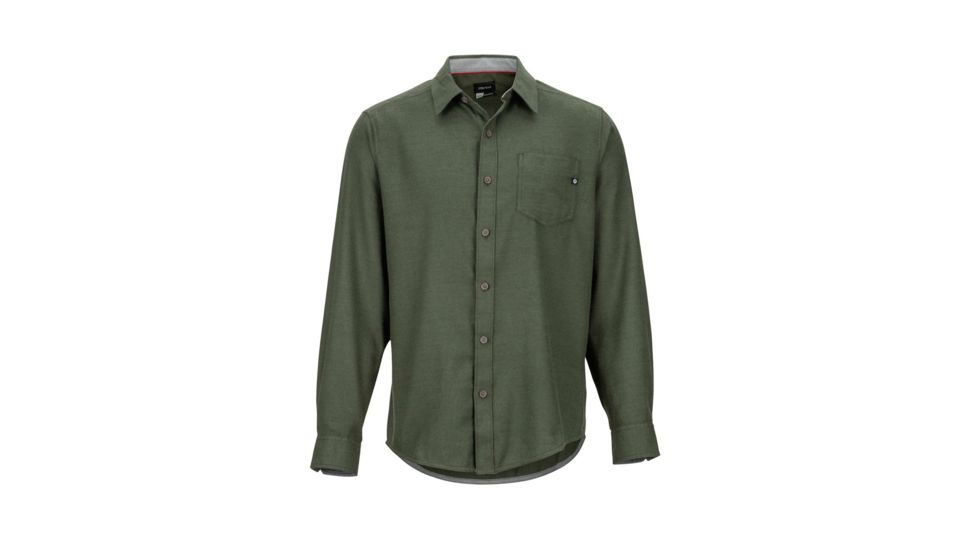 Marmot Hobson Midweight Flannel Long Sleeve - Mens, Rosin Green Heather, Medium, 44540-RGH-M-DEMO