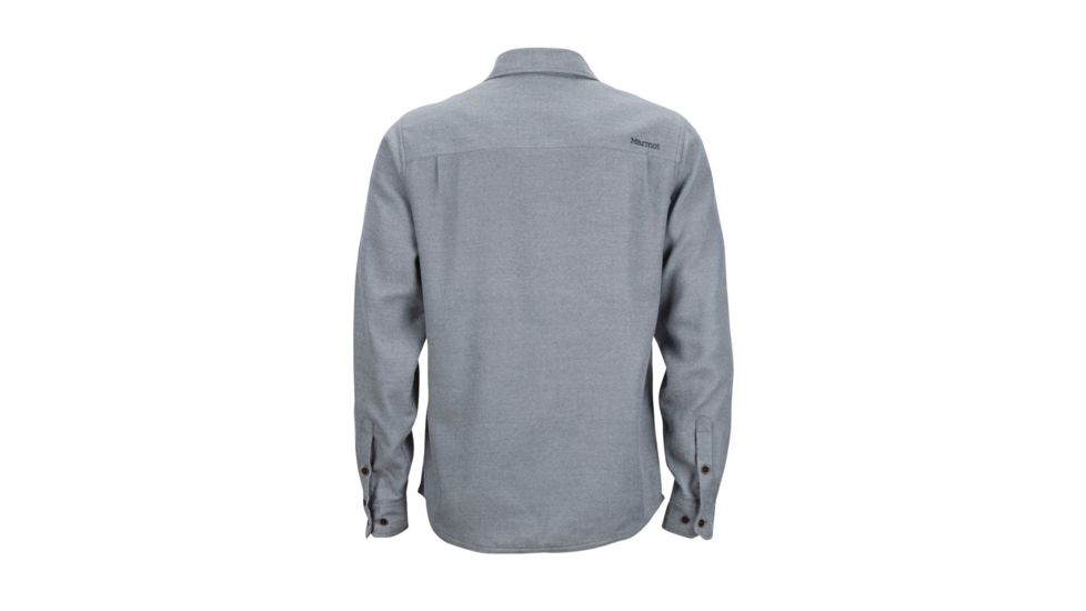 Marmot Hobson Midweight Flannel Long Sleeve - Mens, Steel Onyx Heather, 2XL, 44540-8702-XXL