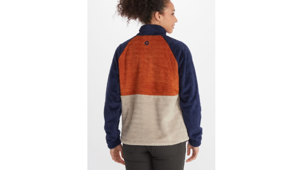 Marmot Homestead Fleece 1/2 Zip - Womens, Arctic Navy/Copper, Large, M13227-20535-L