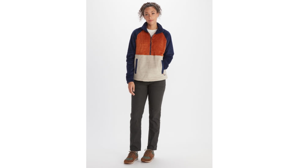 Marmot Homestead Fleece 1/2 Zip - Womens, Arctic Navy/Copper, Large, M13227-20535-L