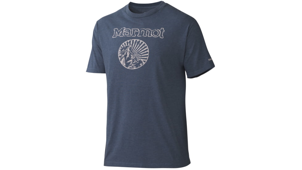 Marmot Horizon Short Sleeve Tee - Men's-Navy Heather-XX-Large