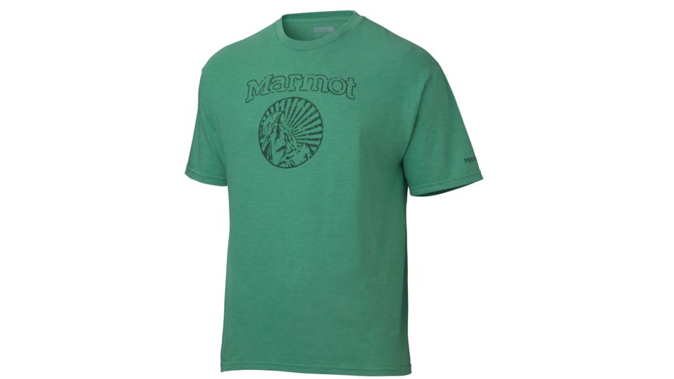 Marmot Horizon Short Sleeve Tee - Men's-True Green Heather-Small