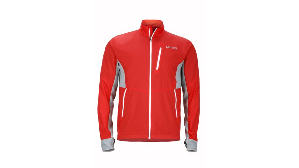 Marmot Hyperdash Jacket - Men's-Scarlet Red/Grey Storm-Large