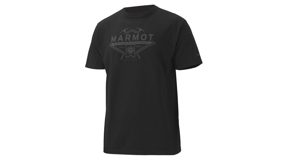 Marmot Ice Axe Short Sleeve Tee - Men's-Black-X-Large