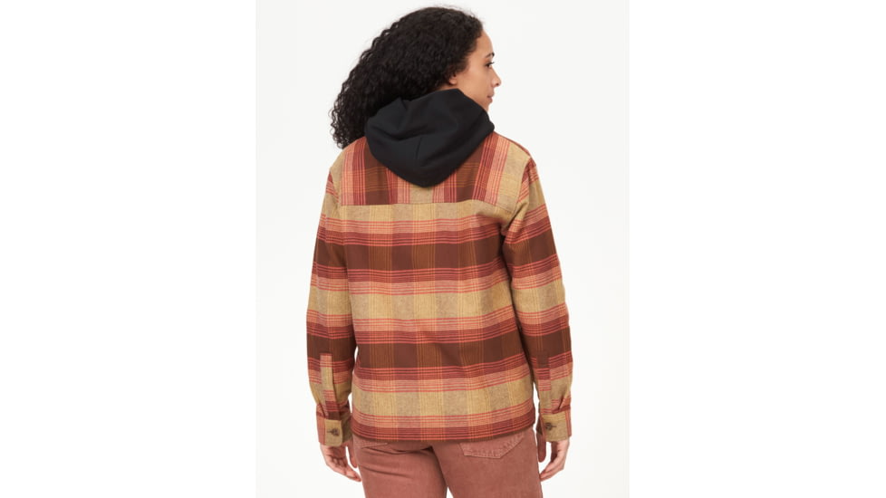 Marmot Incline Heavyweight Flannel Overshirt - Womens, Grapefruit, Extra Small, M14678-9949-XS