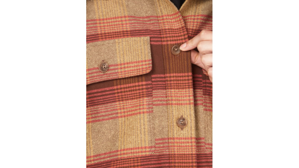 Marmot Incline Heavyweight Flannel Overshirt - Womens, Grapefruit, Extra Small, M14678-9949-XS