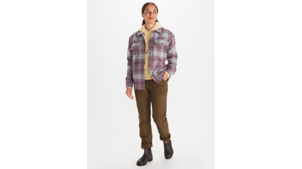 Marmot Incline Heavyweight Flannel Overshirt - Womens, Hazy Purple, Small, M14678-22259-S