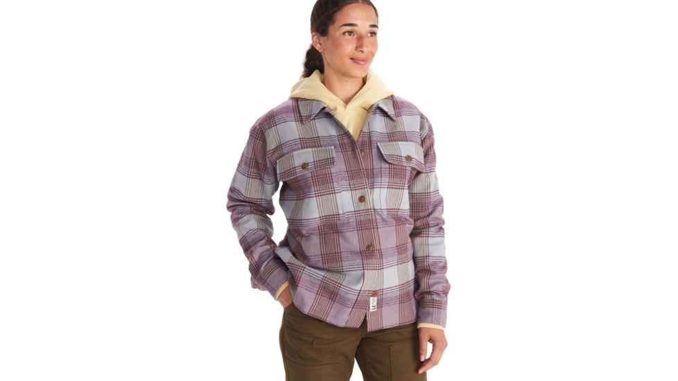 Marmot Incline Heavyweight Flannel Overshirt - Womens, Hazy Purple, Small, M14678-22259-S