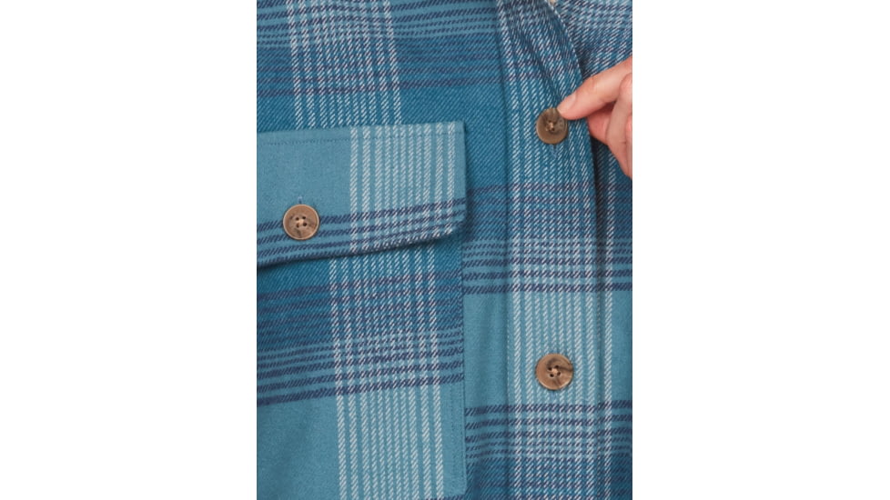 Marmot Incline Heavyweight Flannel Overshirt - Womens, Moon River, Small, M14678-1904-S