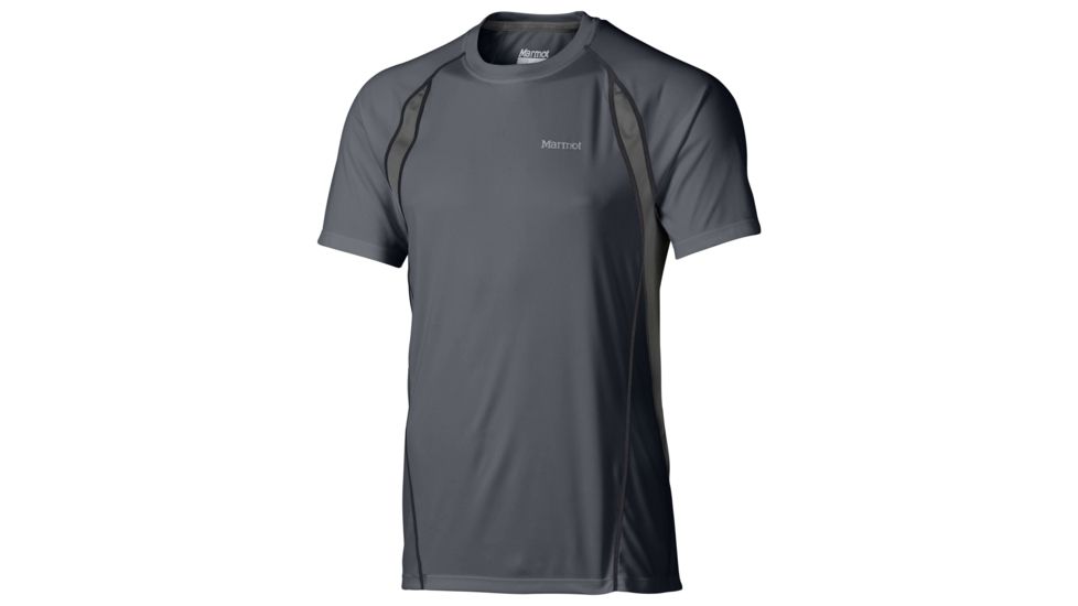 Marmot Interval Short Sleeve Tee - Men's-Slate Grey/Cinder-Medium