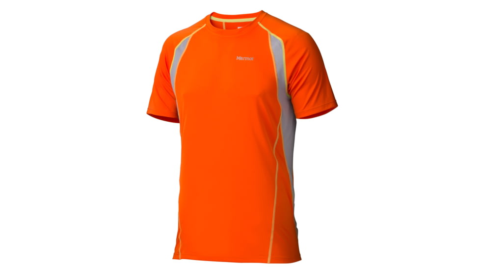 Marmot Interval Short Sleeve Tee - Men's-Sunset Orange-Large