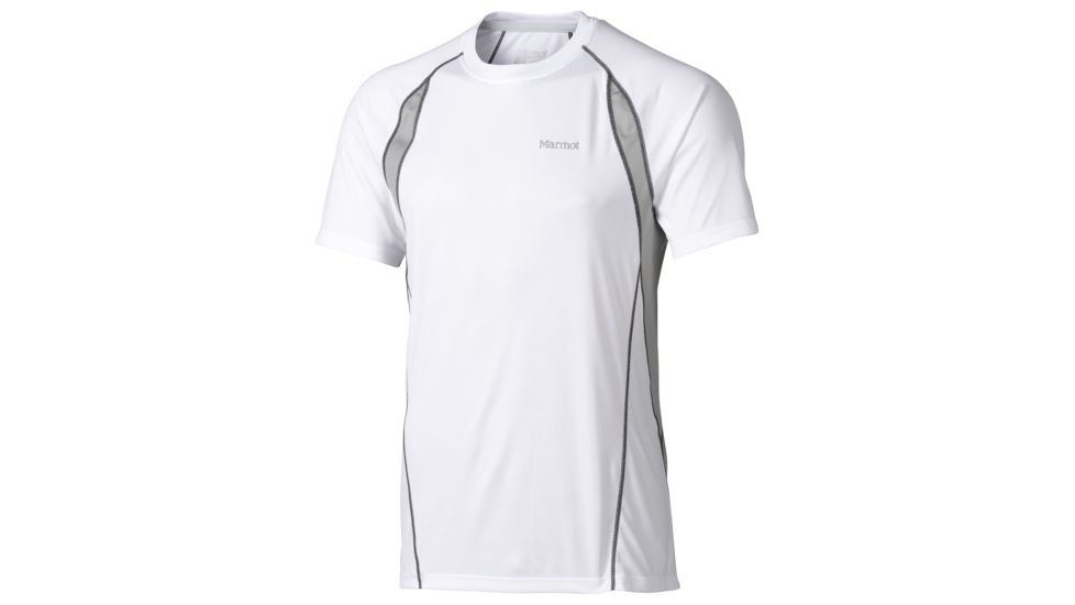 Marmot Interval Short Sleeve Tee - Men's-White/Steel-X-Large
