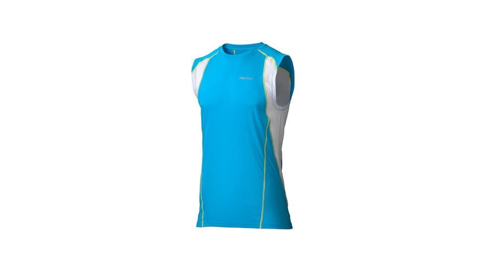 Marmot Interval Sleeveless - Men's-Atomic Blue-Small