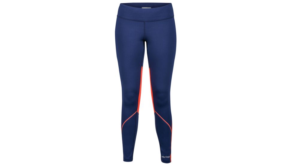 Marmot Interval Tight - Women's-Arctic Navy/Neon Coral-Medium