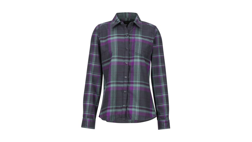 Marmot Jensen Lt.Weight Flannel - Womens, Dark Steel, Medium, 49280-1132-M