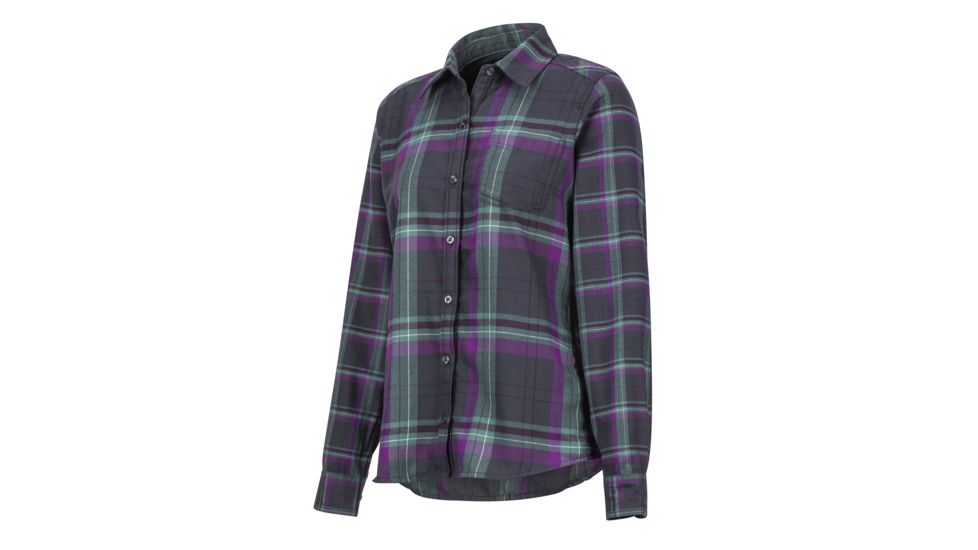 Marmot Jensen Lt.Weight Flannel - Womens, Dark Steel, Medium, 49280-1132-M