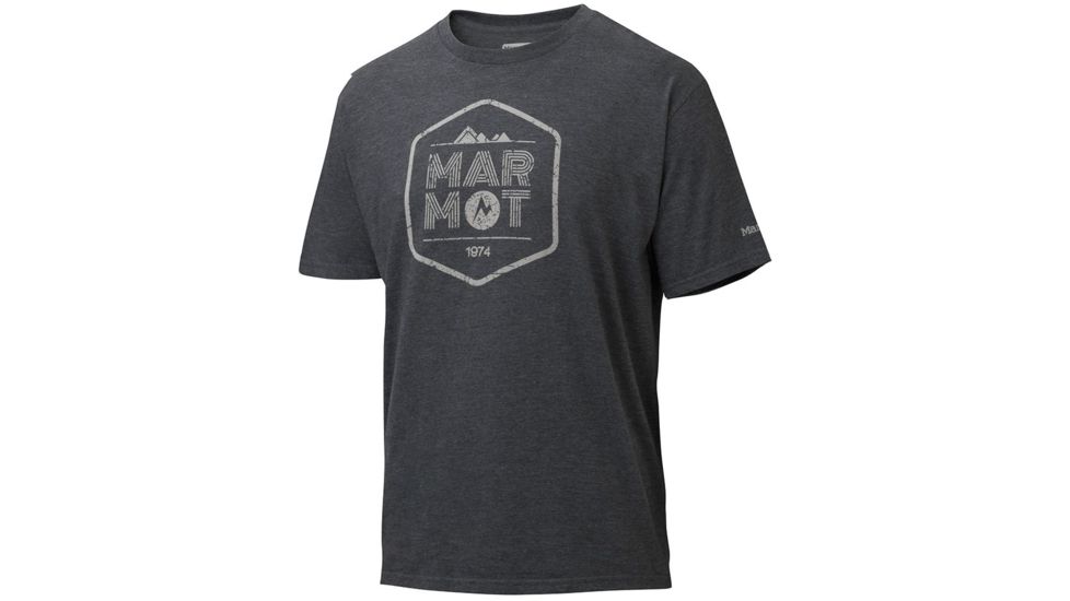 Marmot Just Short Sleeve Tee - Men's-Charcoal Heather-Small