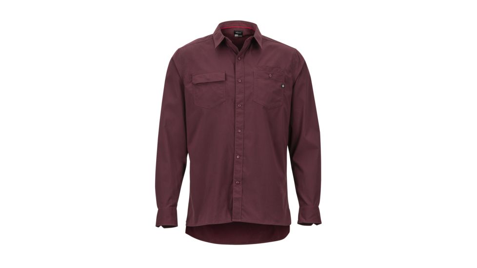Marmot Kapalino Long Sleeve - Mens, Burgundy, Medium, 42330-6995-M